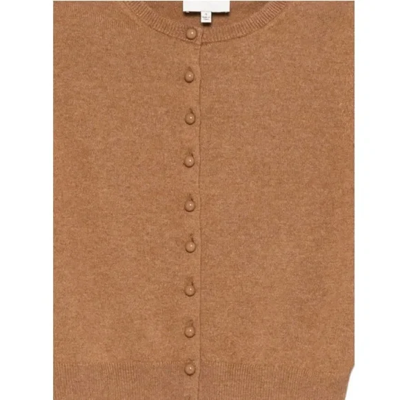 REFORMATION Caspia Clara Cashmere Cardigan in Camel NWT - S - Picture 3 of 7